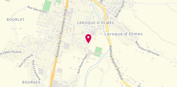Plan de Sarl Ambulances Ollivier Et Fils, 13 Rue Delcassé, 09600 Laroque-d'Olmes