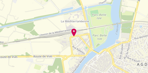 Plan de Station De Taxis, Parking de la Gare Rue Digue, 34300 Agde