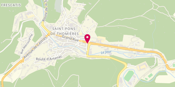Plan de Sarl Ambulances Vsl Taxis Hauts Canton, 86 Grand'Rue, 34220 Saint-Pons-de-Thomières