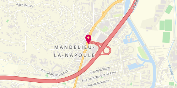 Plan de Borne Taxi, Avenue Cannes, 06210 Mandelieu-la-Napoule