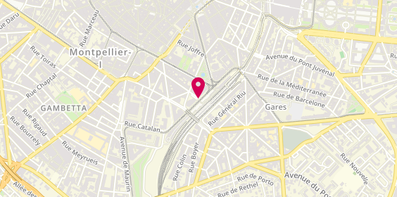Plan de Groupement Taxis Radio, Gare Montpellier 15 Bis Rue Jules Ferry, 34000 Montpellier