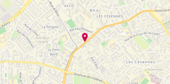 Plan de Taxi Bleu du Midi, 148 Rue Marius Carrieu, 34000 Montpellier