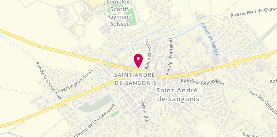 Plan de Taxi Sainte Brigitte, 27 Cours de la Place, 34725 Saint-André-de-Sangonis