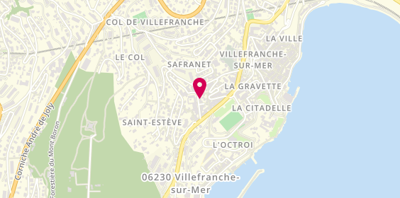Plan de Taxi BULZOMI Stéphane, 12 Rue Edith Duhamel, 06230 Villefranche-sur-Mer