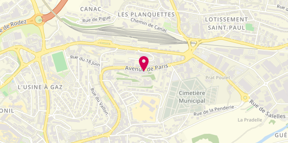 Plan de Abeilles Ambulances St, 42 Avenue Paris, 12000 Rodez