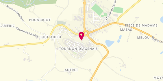 Plan de Les Taxis Tournonnais, Le Bourg - Route de Villeneuve Sur Lot, 47370 Tournon-d'Agenais