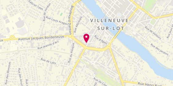 Plan de Taxi Alain Mourgues, 95 Rue de Pujols, 47300 Villeneuve-sur-Lot