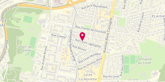 Plan de De Orta, 23 Rue Louis Lagorgette, 33150 Cenon