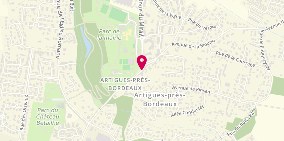 Plan de Taxi Brun, 3 Avenue Desclaux, 33370 Artigues-près-Bordeaux