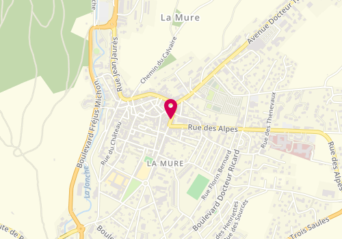 Plan de Taxi Alamure, 25 Rue Fossés, 38350 La Mure