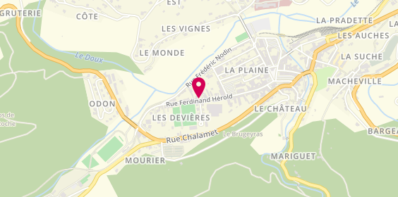 Plan de Ambulance VSL Taxis Vallee du Doux, 33 B Rue Ferdinand Hérold, 07270 Lamastre