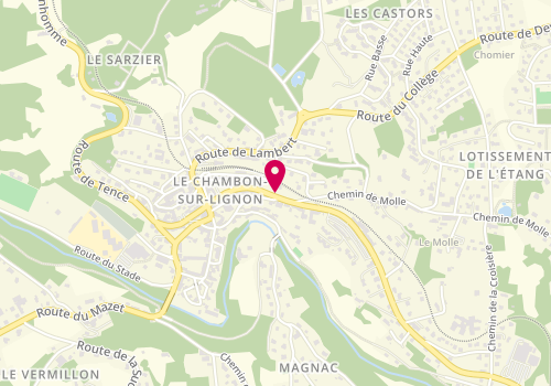 Plan de Taxi Fayet Jean-Luc, 2 Route St Agrève, 43400 Le Chambon-sur-Lignon