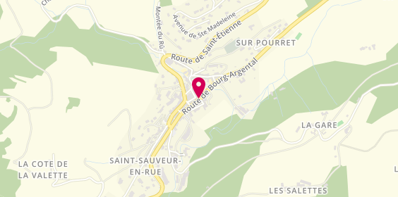 Plan de Saint-Sauveur Taxi, 42 Route de Bourg Argental, 42220 Saint-Sauveur-en-Rue