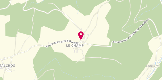 Plan de Michel BRUNEL Taxi, Le Champ, 43160 Malvières