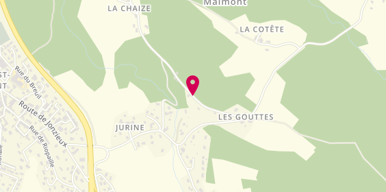 Plan de Taxi Yannick Carrot, Les Gouttes, 43240 Saint-Just-Malmont