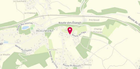 Plan de Abcis Taxi, 610 Route du Fays, 38140 Réaumont