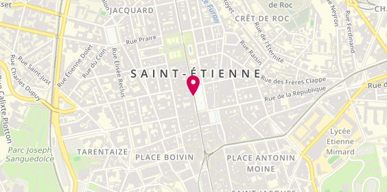 Plan de Taxis Bornes Municipales, Place Waldeck Rousseau, 42000 Saint-Étienne