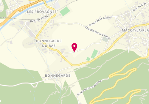 Plan de Taxi Briançon, Route des Moulins, 73210 Mâcot-la-Plagne