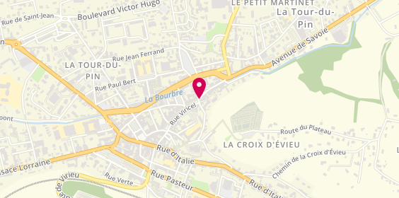 Plan de Central Taxi, 8 Place Prunelle, 38110 La Chapelle-de-la-Tour