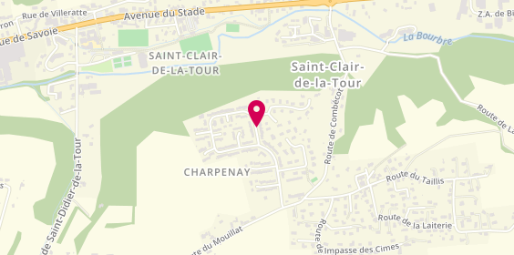Plan de Allo Taxi Gagnon, 90 Rue des Écoles, 38110 Saint-Clair-de-la-Tour