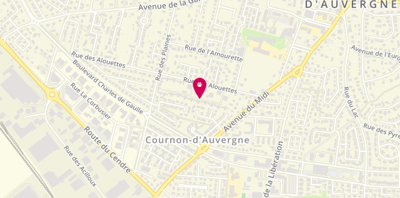 Plan de Taxi Ceyrat Baucher, 18 Place des Allouettes, 63800 Cournon-d'Auvergne