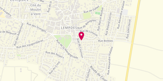 Plan de Daffix Philippe, Taxi de Clermont-Ferrand 2 Rue Boileau, 63370 Lempdes