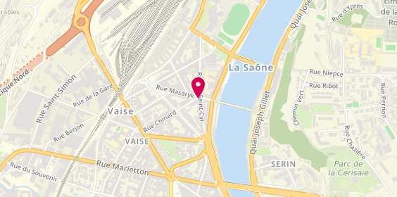 Plan de Lyon Taxi Prestige, 5 Rue Masaryk, 69009 Lyon