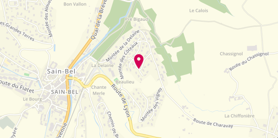 Plan de Quaglieri Laurent, Montée des Côteaux Beaulieu, 69210 Sain-Bel