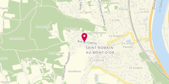 Plan de JMG Taxi, 22 Rue du Charroi, 69270 Saint-Romain-au-Mont-d'Or