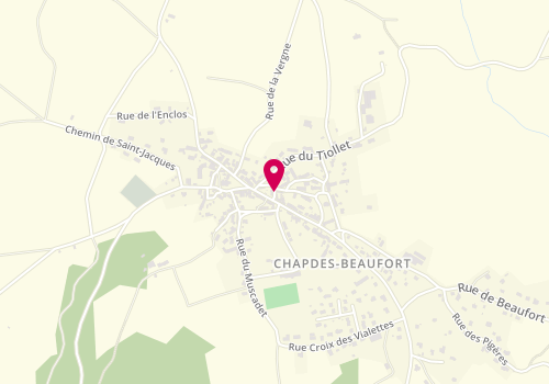 Plan de Taxi Service, Place Mairie, 63230 Chapdes-Beaufort