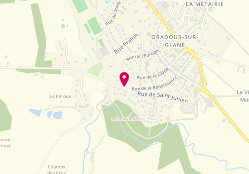 Plan de Taxi Amichaud Olivier, Champs de Peyrou 85 Route de Saint Junien, 87520 Oradour-sur-Glane