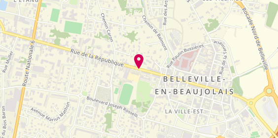 Plan de Taxi Defait Guillemaud, 88 Rue République, 69220 Belleville