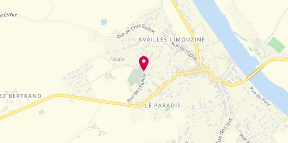 Plan de Availles Ambulances, 18 Rue Egalité, 86460 Availles-Limouzine