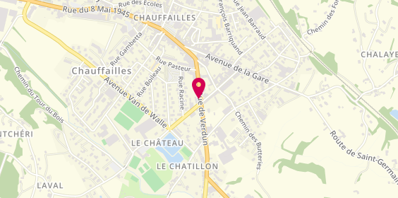 Plan de Taxi Matray-Vallas, 40 Rue Verdun, 71170 Chauffailles