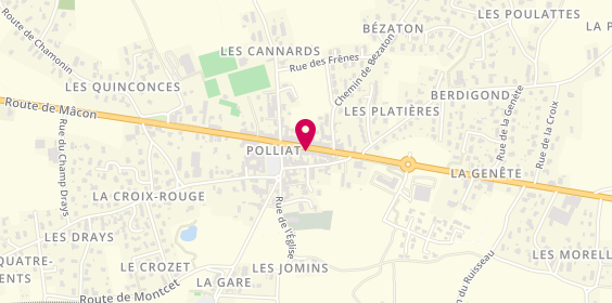 Plan de Ambulances Taxis Jacques Daniel, 108 Route Bourg en Bresse, 01310 Polliat