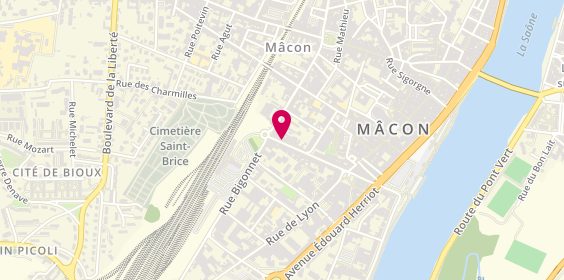 Plan de Radio Taxi Macon, 32 Rue Gambetta, 71000 Mâcon