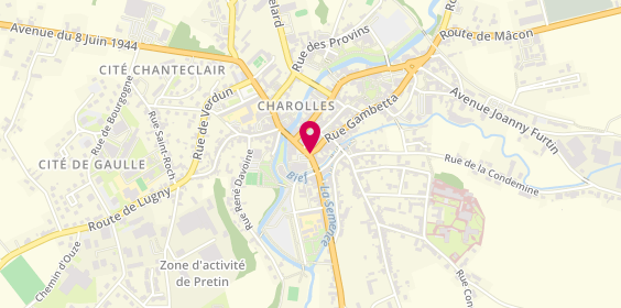 Plan de Charolles Ambulances, 2 Bis Place Charles de Gaulle, 71120 Charolles
