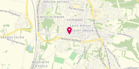 Plan de Ambul Taxis Berthet Dom, 25 Rue Bresse, 39160 Saint-Amour