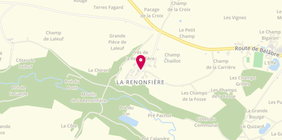Plan de Taxi Neau, La Renonfière, 36370 Prissac