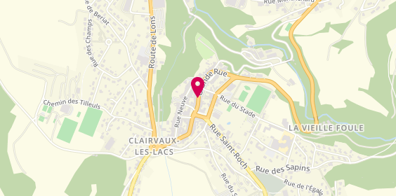 Plan de Roydor Jacques, Taxi de Lons le Saunier 15 Grande Rue, 39130 Clairvaux-les-Lacs