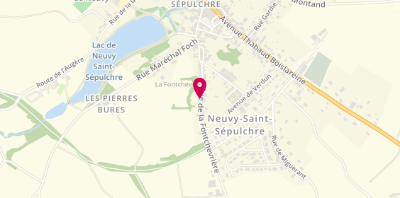 Plan de Fradet Taxi, 1 Rue Fontchevrière, 36230 Neuvy-Saint-Sépulchre