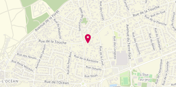 Plan de Alizes Ambulances Et Taxis, 60B Rue de la Touche, 85270 Saint-Hilaire-de-Riez