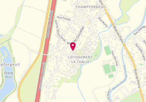 Plan de Taxi Hardy, 4 Rue Coquelicots, 71530 Champforgeuil