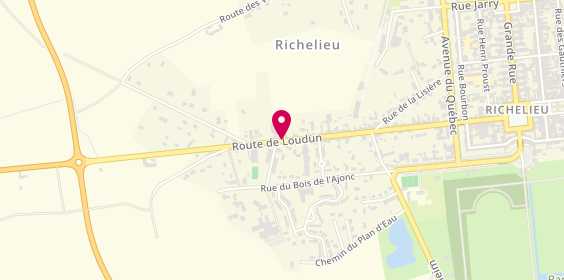 Plan de Taxi Lambeseur, 42 Route Loudun, 37120 Richelieu