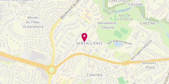 Plan de Taxi Dervalières, Place des Dervallières, 44000 Nantes