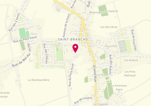 Plan de Taxi Thibault Jean-Marc, 6 Rue Pont Picot, 37320 Saint-Branchs