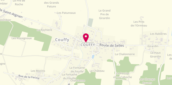 Plan de Taxi Thierry Poitou, 7 Route St Aignan, 41110 Couffy