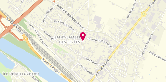Plan de Accès Taxi Saumur Bibard-Rebondy, 1 Bouvreuils St Lambert des Levees, 49750 Saint-Lambert-du-Lattay