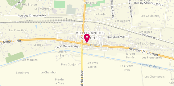 Plan de Taxi de Villefranche, 11 Avenue Verdun, 41200 Villefranche-sur-Cher