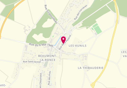 Plan de Taxis Monberger, 6 Rue Poterie, 37360 Beaumont-la-Ronce